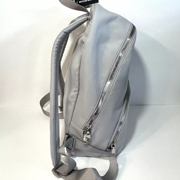 INC Backpack Grey Adjustable Strap Zip Pockets Large Spacious Ava New - Picture 2 of 11